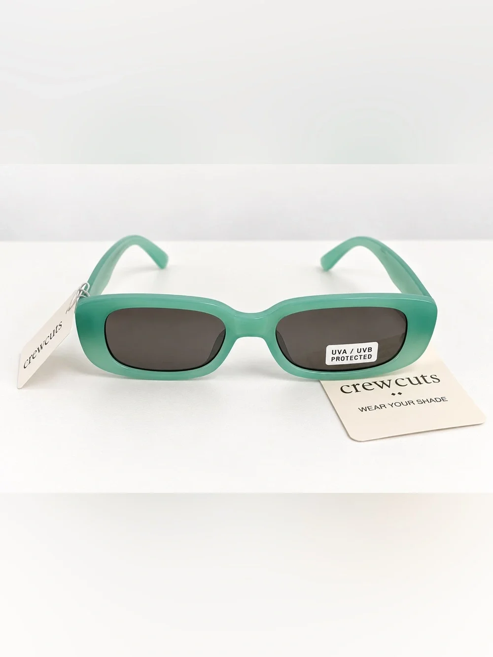 Crewcuts Kids Mint Green Rectangular Sunglasses